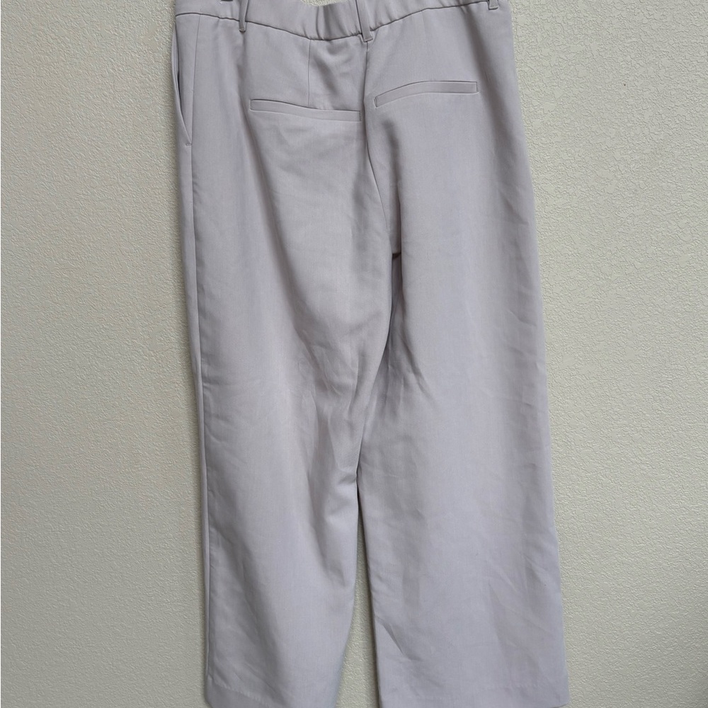 Abercrombie Sloane Tailored Wide Leg Pants 16 Short Light Beige Office High Rise - Picture 5 of 11